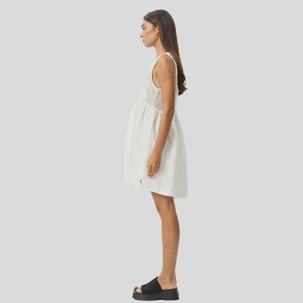 AFENDS LADIES DAKOTA MINI DRESS - WHITE