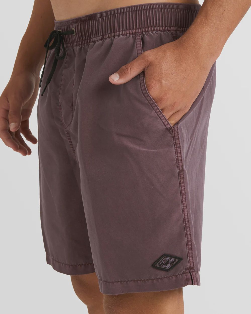 BILLABONG MENS ALL DAY OVERDYED LAYBACK ELASTIC SHORT - PORT