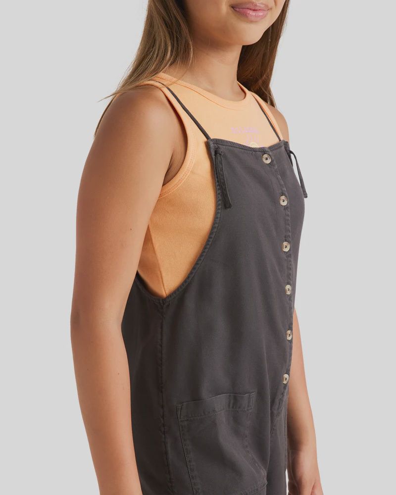 BILLABONG TEEN GIRLS WAVE WATCH JR PLAYSUIT - OFF BLACK