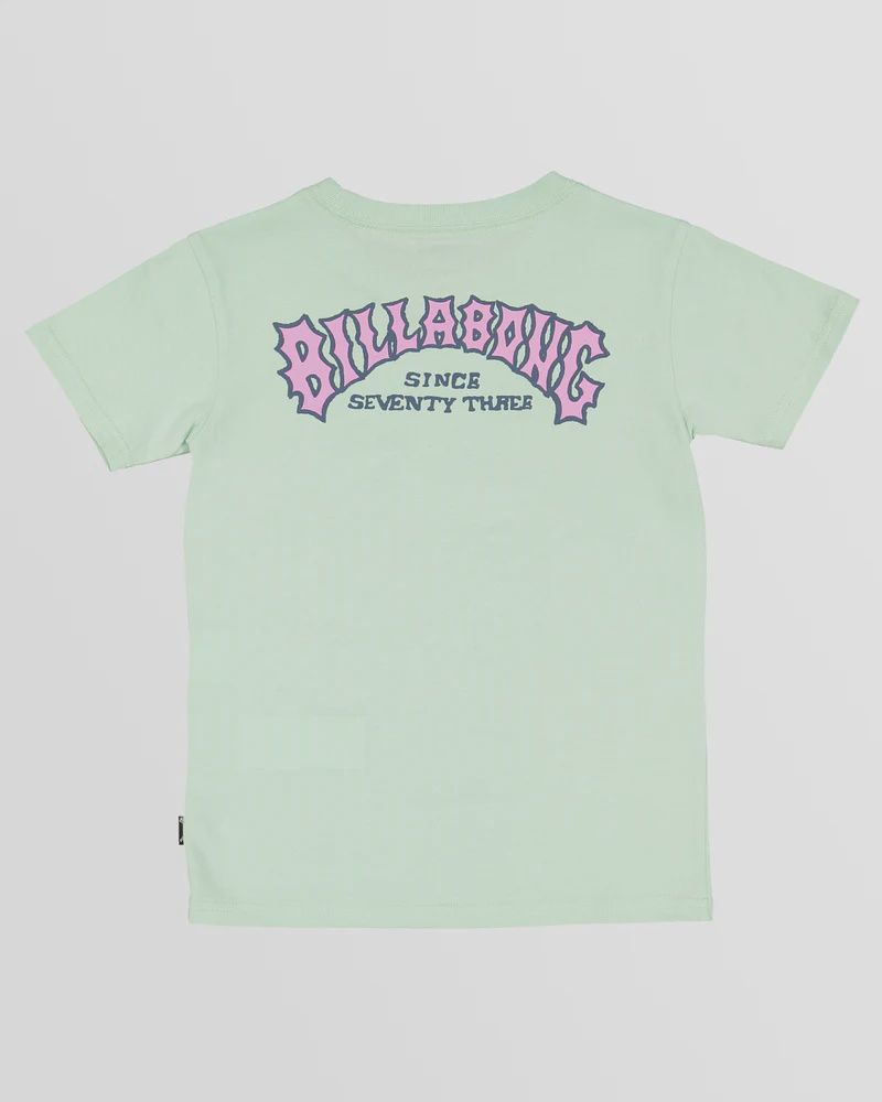 BILLABONG GROM BOYS 73 ARCH S/S TEE - MIST GREEN