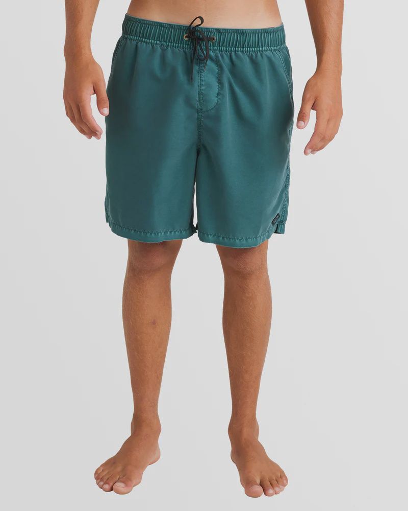 BILLABONG MENS ALL DAY OVERDYED LAYBACK SHORT - MARINE GREEN