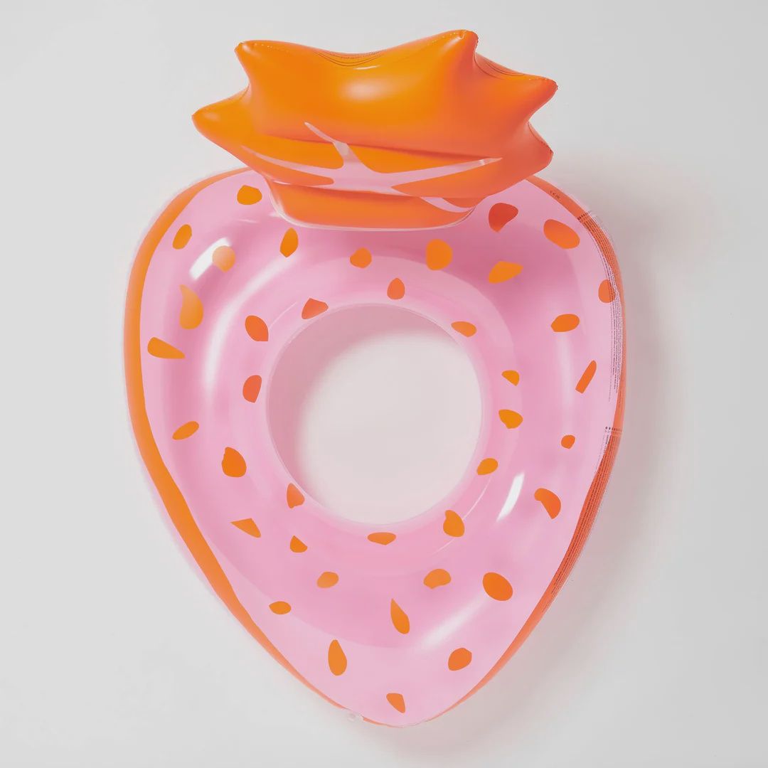 SUNNYLIFE Luxe Tube Pool Ring Strawberry - PINK