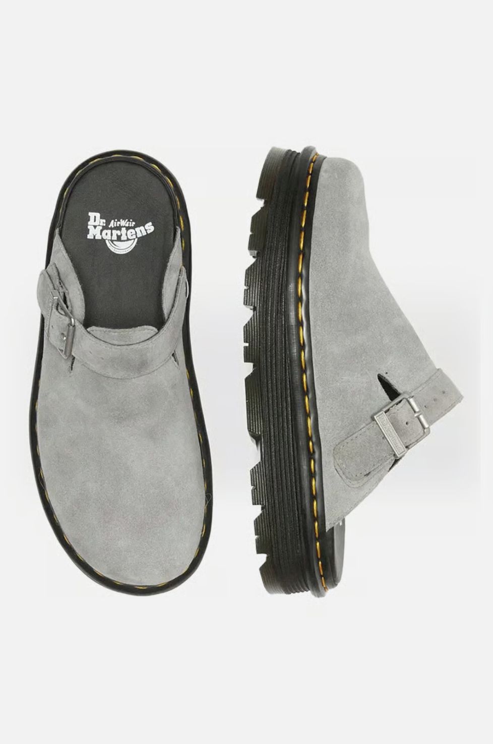 DR MARTENS ZEBZAG MULE SLING BACK SHOE- ULTIMATE GREY E.H SUEDE MB