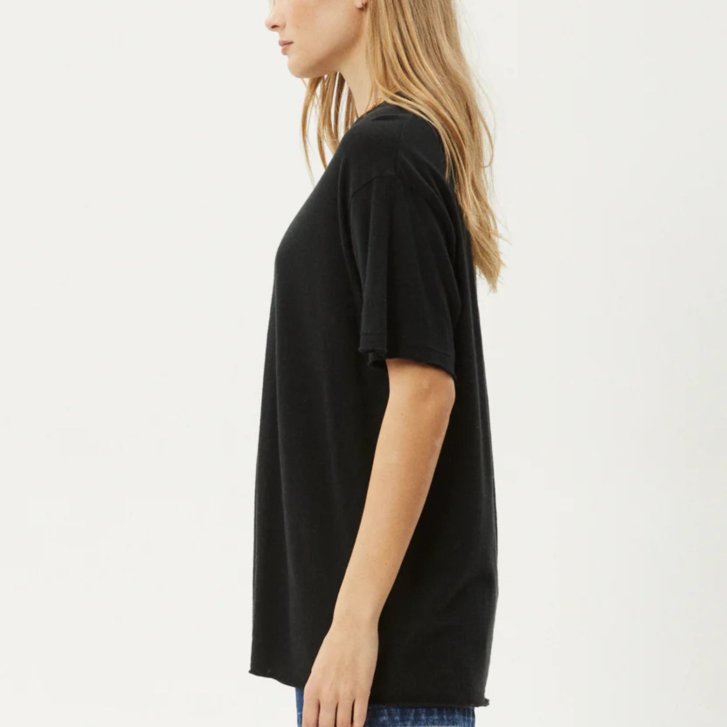 AFENDS WOMENS SLAY HEMP OVERSIZED TEE- BLACK