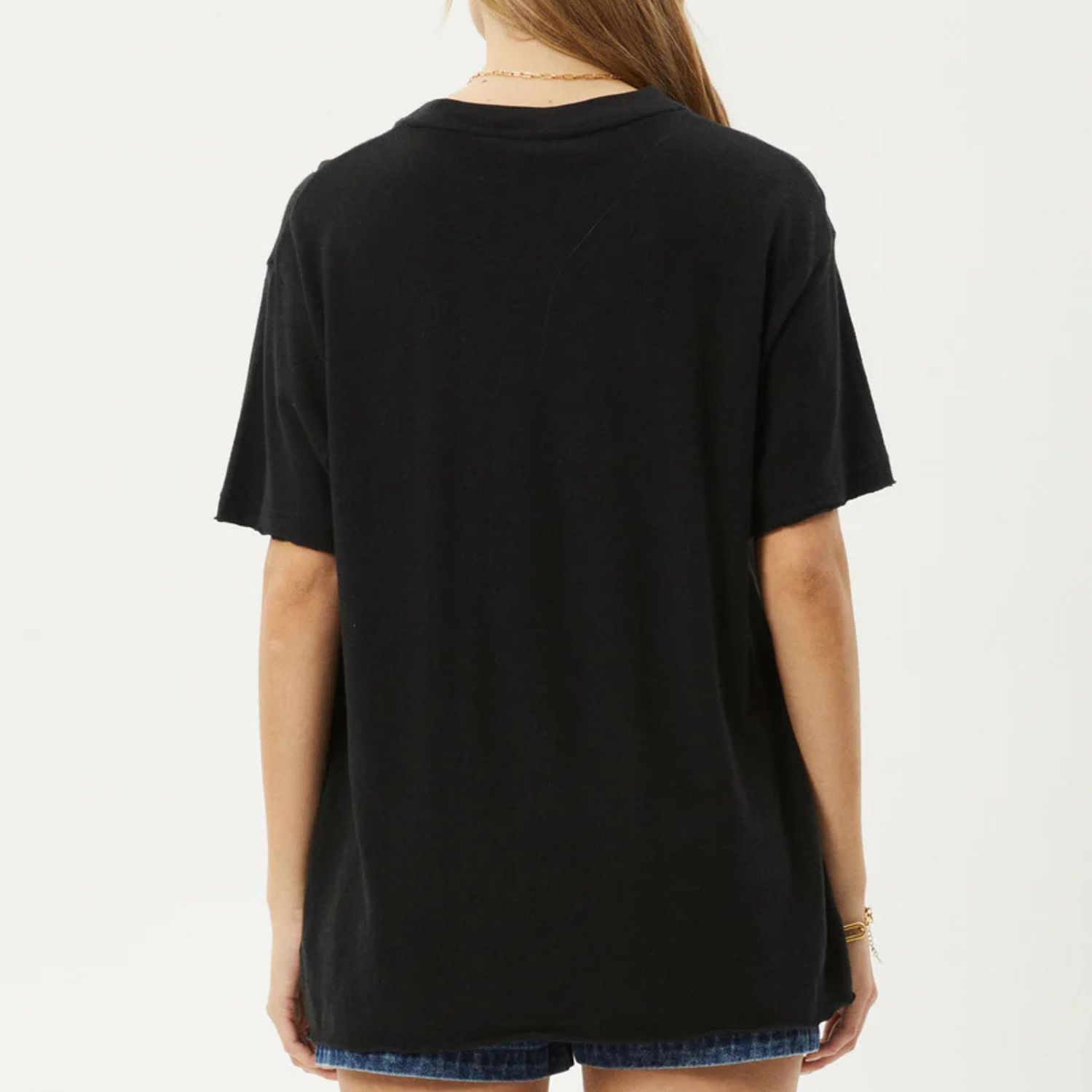 AFENDS WOMENS SLAY HEMP OVERSIZED TEE- BLACK