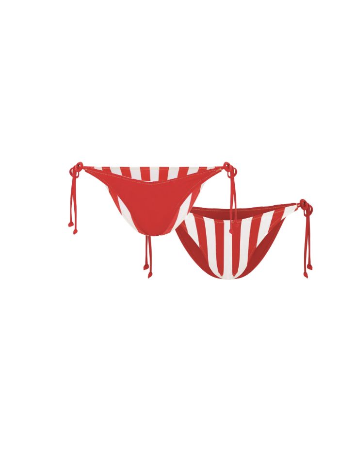 IT'S NOW COOL LADIES THE REVERSE TIE SWIM PANT - RED TWIST