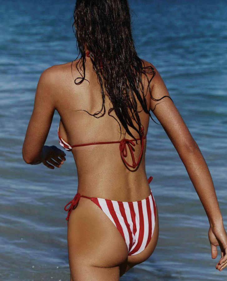 IT'S NOW COOL LADIES THE REVERSE TIE SWIM PANT - RED TWIST
