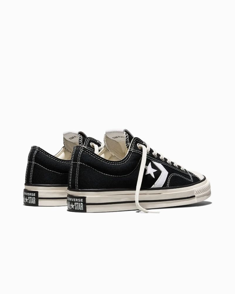 CONVERSE UNISEX STAR PLAYER 76 LOW SHOE - BLACK/VINTAGE WHITE