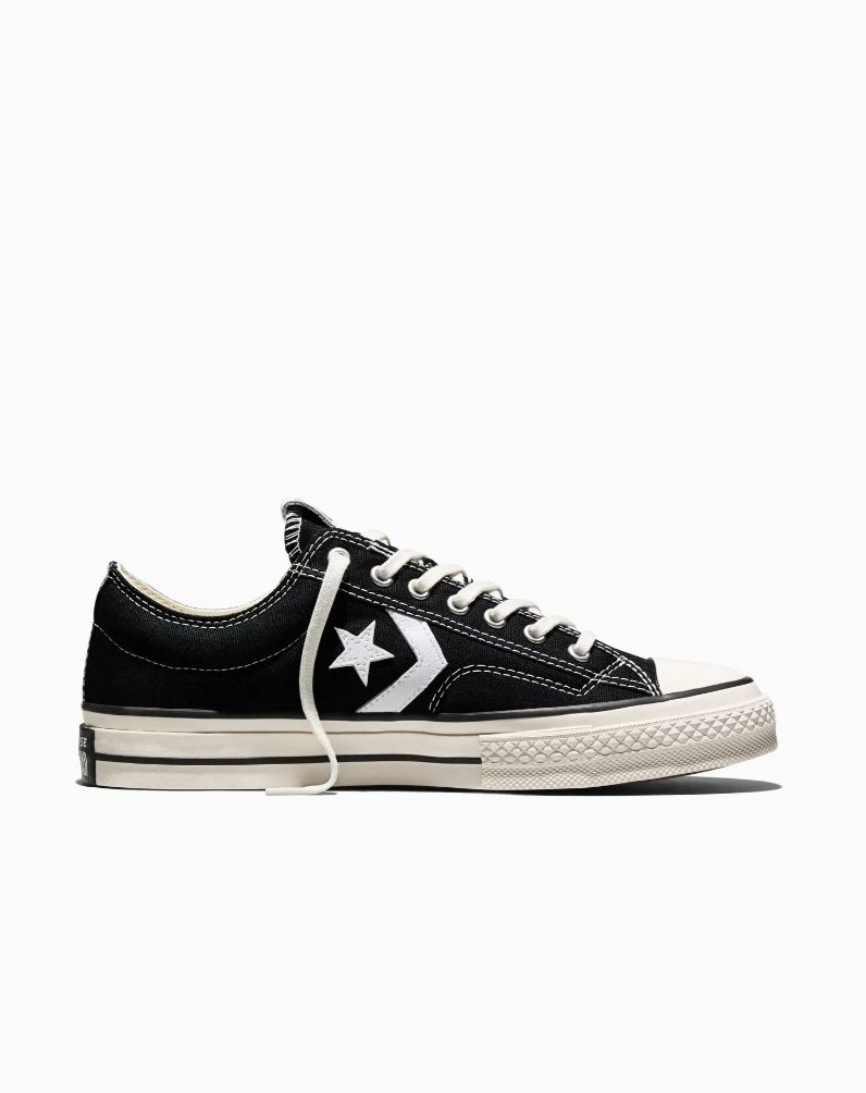 CONVERSE UNISEX STAR PLAYER 76 LOW SHOE - BLACK/VINTAGE WHITE