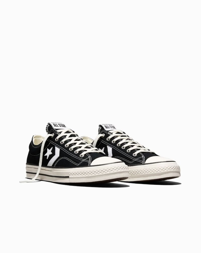 CONVERSE UNISEX STAR PLAYER 76 LOW SHOE - BLACK/VINTAGE WHITE
