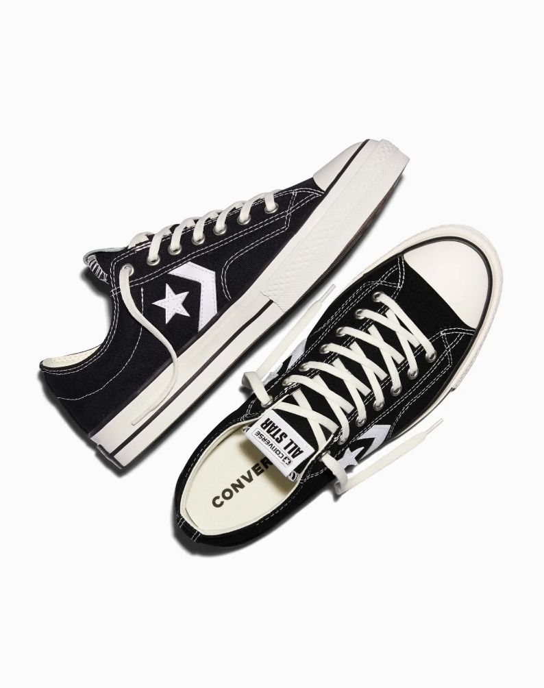 CONVERSE UNISEX STAR PLAYER 76 LOW SHOE - BLACK/VINTAGE WHITE