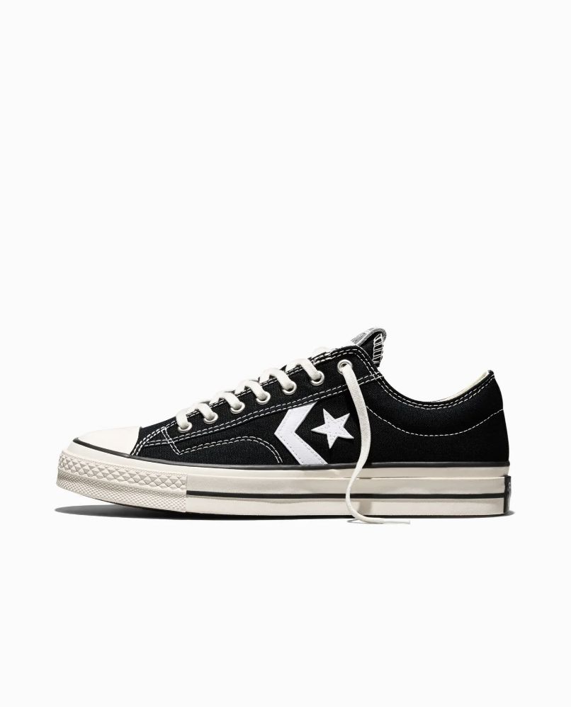 CONVERSE UNISEX STAR PLAYER 76 LOW SHOE - BLACK/VINTAGE WHITE