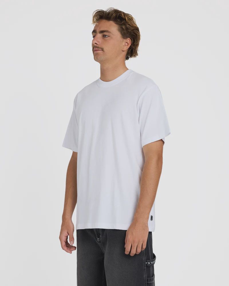BILLABONG MENS PREMIUM WAVE WASH SS TEE- WHITE