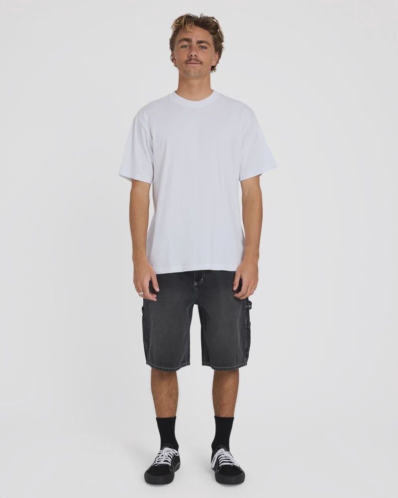 BILLABONG MENS PREMIUM WAVE WASH SS TEE- WHITE