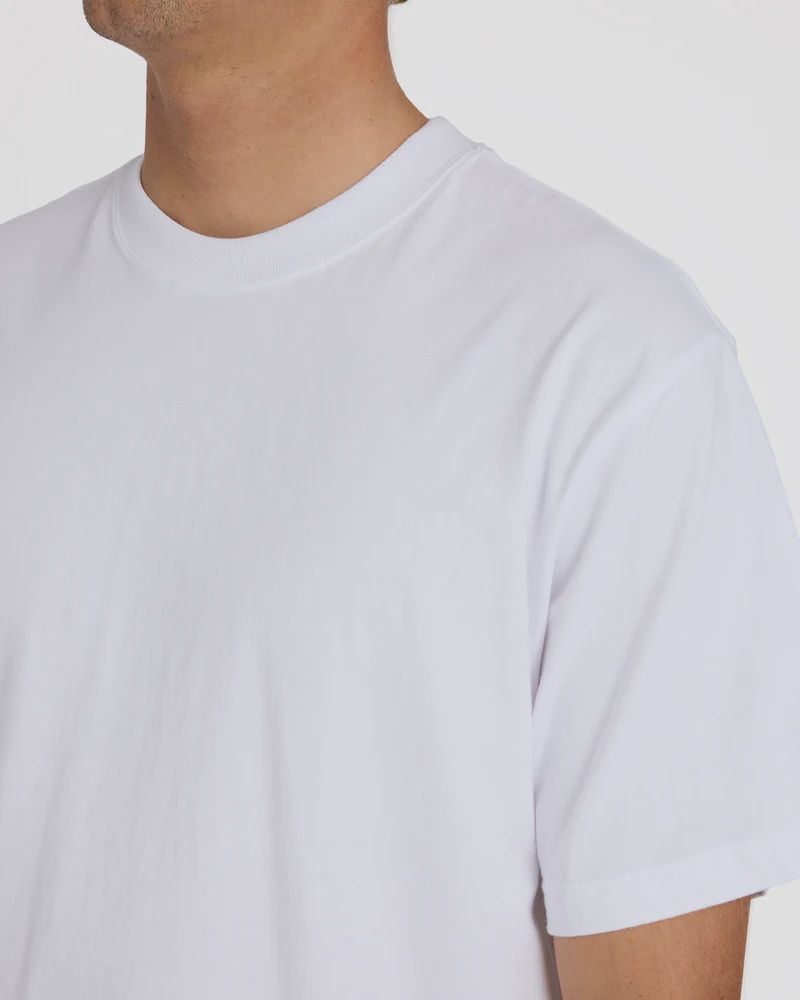 BILLABONG MENS PREMIUM WAVE WASH SS TEE- WHITE