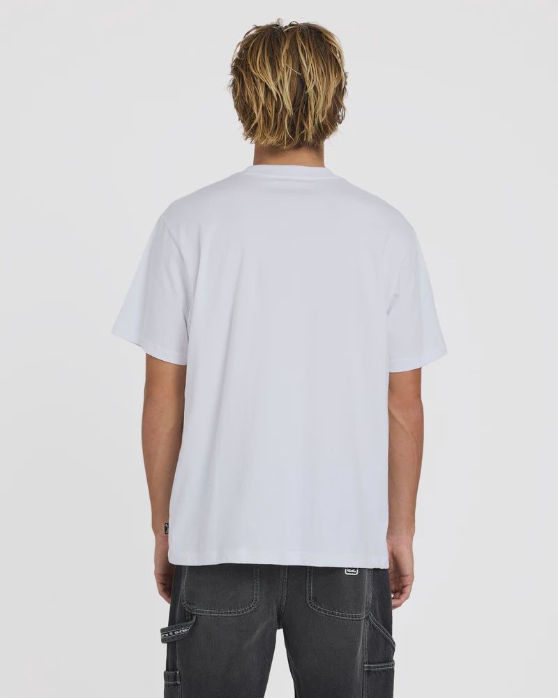 BILLABONG MENS PREMIUM WAVE WASH SS TEE- WHITE