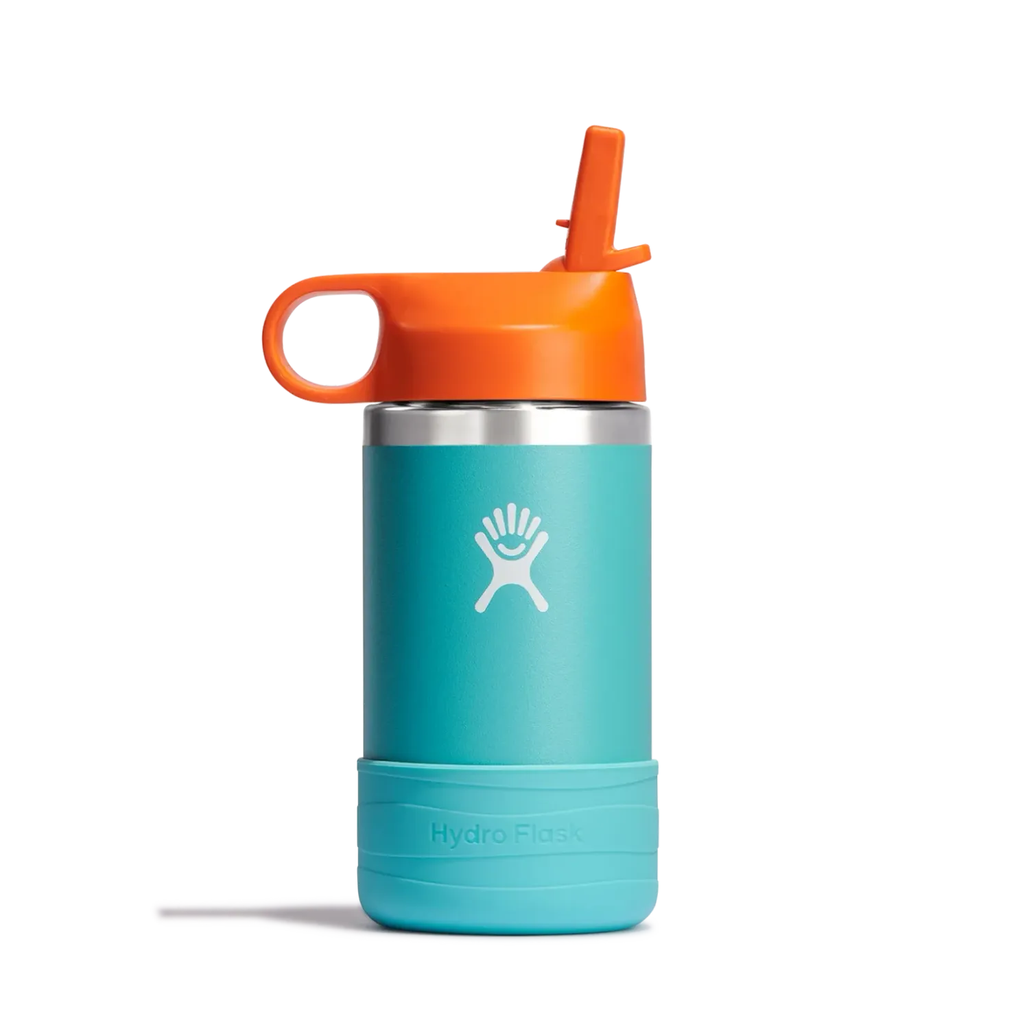 HYDRO FLASK KIDS 12OZ WIDE MOUTH STRAW CAP AND BOOT- SEASPRAY GREEN
