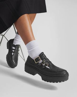 CONVERSE LADIES CT LUGGED HEEL MJ LOW - BLACK/BLACK/GOLD