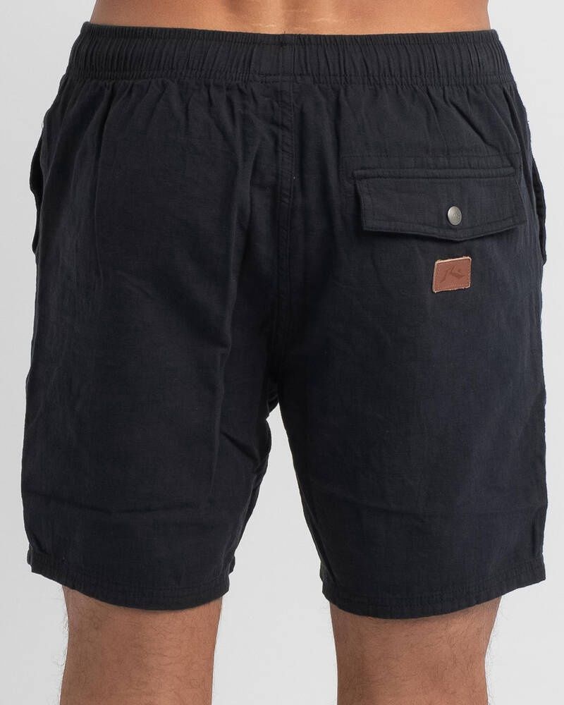 RUSTY MENS OVERTONE ELASTIC SHORT - BLACK