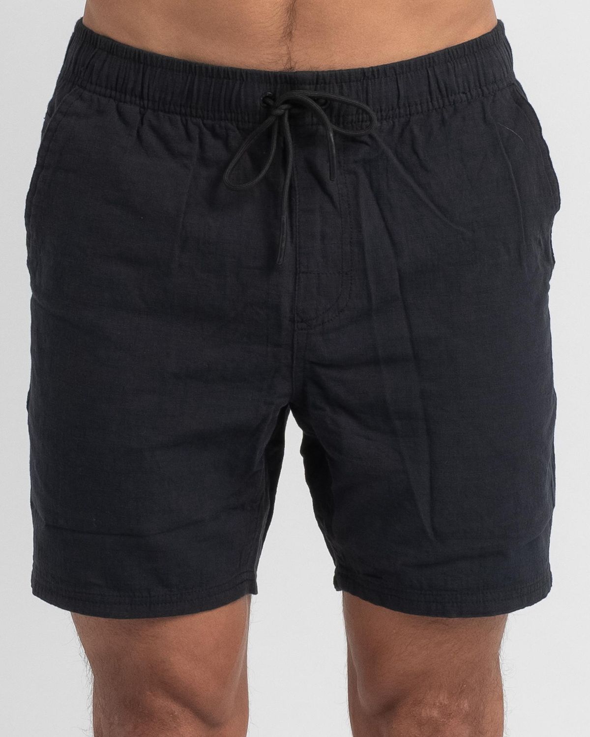 RUSTY MENS OVERTONE ELASTIC SHORT - BLACK