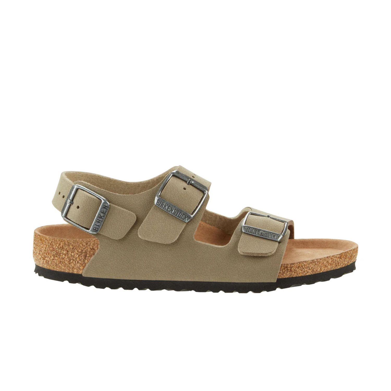 BIRKENSTOCK KIDS MILANO VEGAN BIRKIBUC NARROW- FADED KHAKI