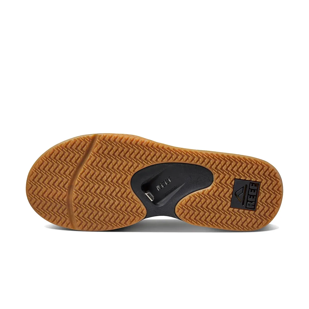 REEF MENS FANNING THONG - BLACK/SILVER
