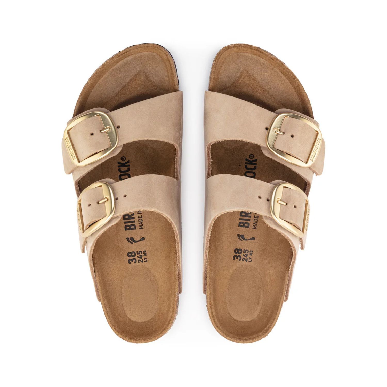 BIRKENSTOCK ARIZONA BIG BUCKLE - SANDCASTLE NUBUCK LEATHER