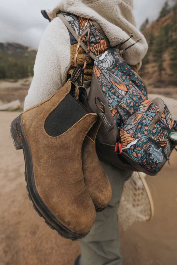 BLUNDSTONE #1911 ELASTIC SIDED SUEDE BOOT- TOBACCO SUEDE