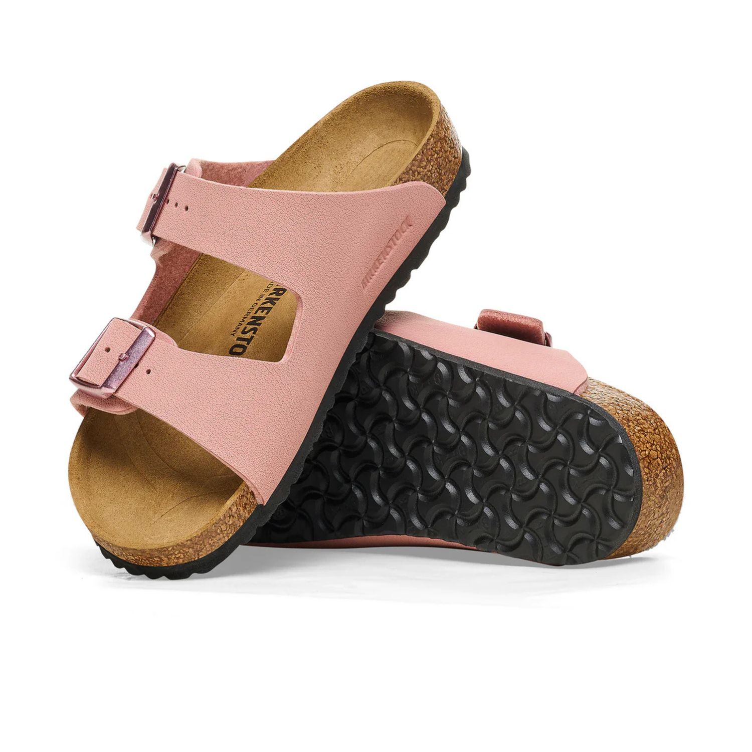 BIRKENSTOCK ARIZONA KIDS PINK CLAY BIRKBUC NARROW