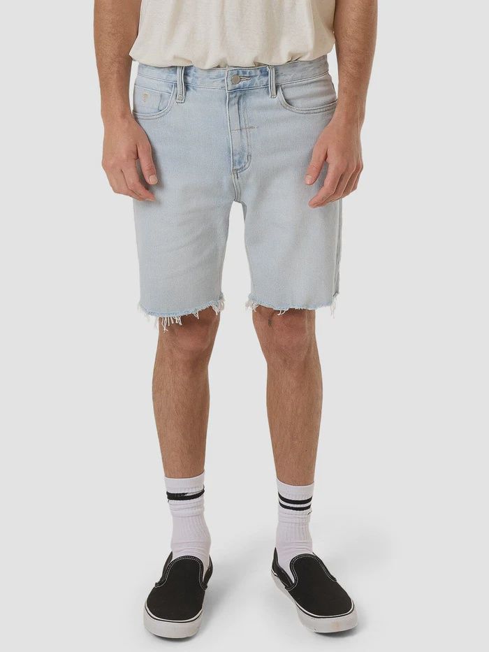 THRILLS MENS BONES DENIM SHORT - ETHER BLUE