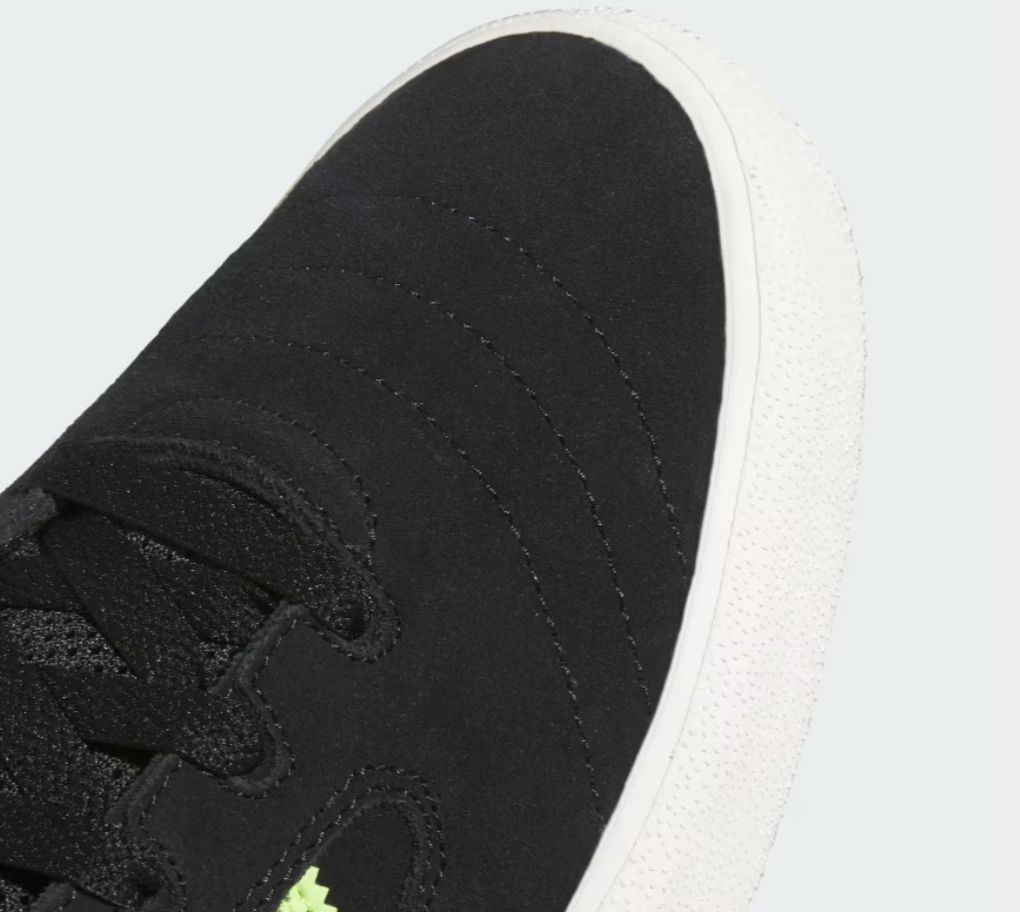 ADIDAS BUSENITZ VULC II SHOES- CBLACK/SSLIME/GOLDMT