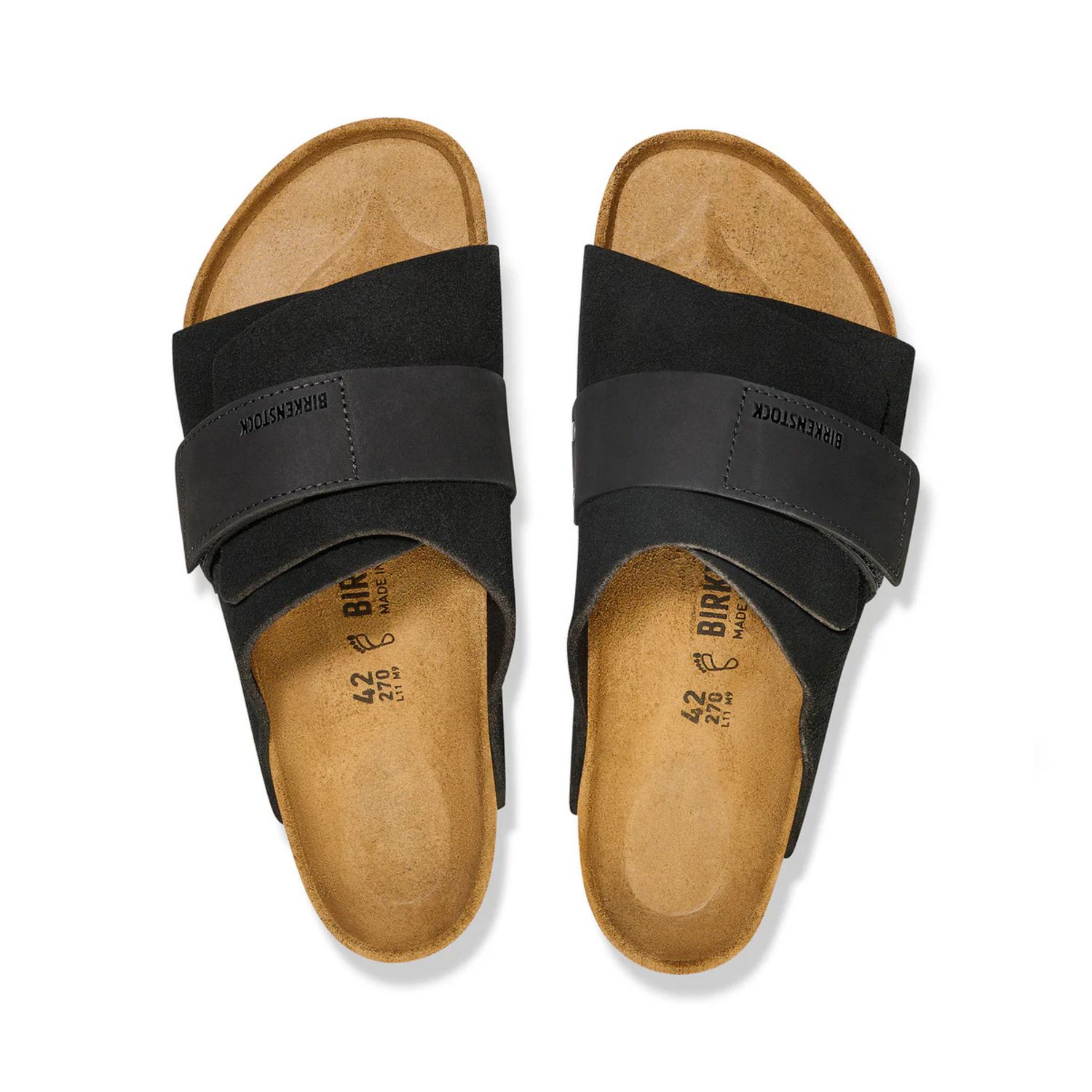 BIRKENSTOCK KYOTO BLACK SUEDE/NUBUCK LEATHER - BLACK