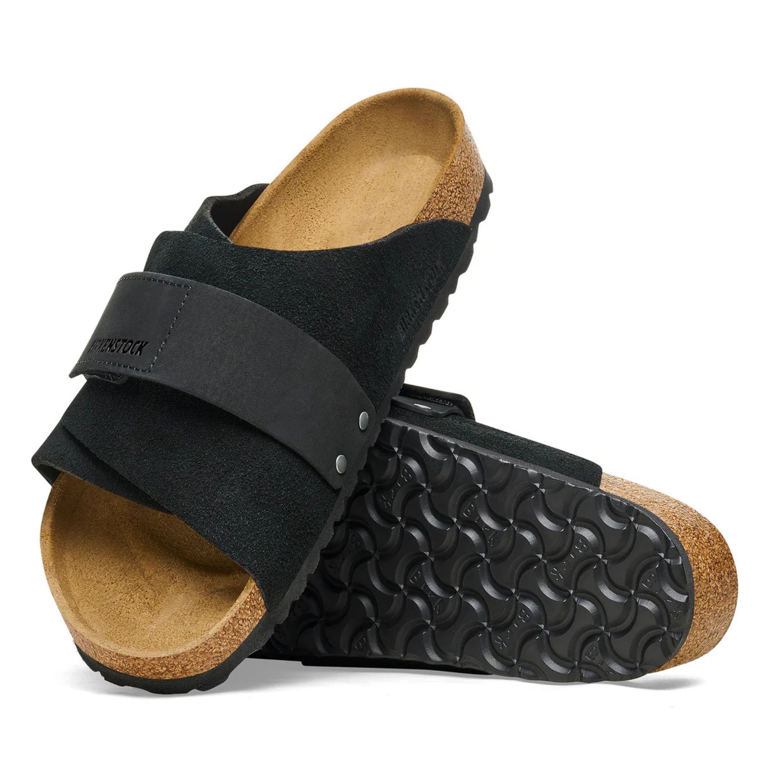 BIRKENSTOCK KYOTO BLACK SUEDE/NUBUCK LEATHER - BLACK