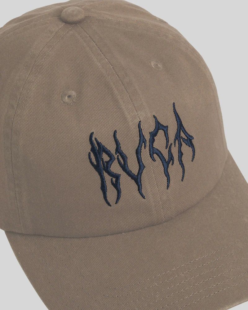 RVCA WOMENS RVCA MELT DAD CAP - DARK KHAKI