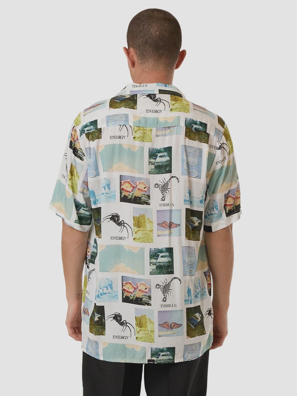 THRILLS MENS THRILLS ENERGY BOWLING S/S SHIRT - WHITE
