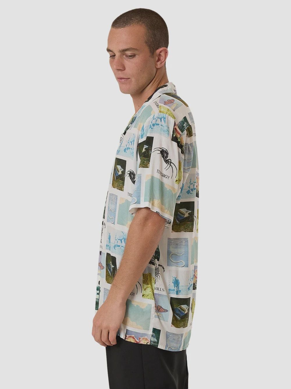 THRILLS MENS THRILLS ENERGY BOWLING S/S SHIRT - WHITE