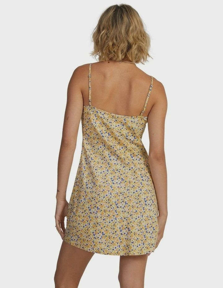 RVCA LADIES GROUND COVER OFF DUTY MINI DRESS - PEACH