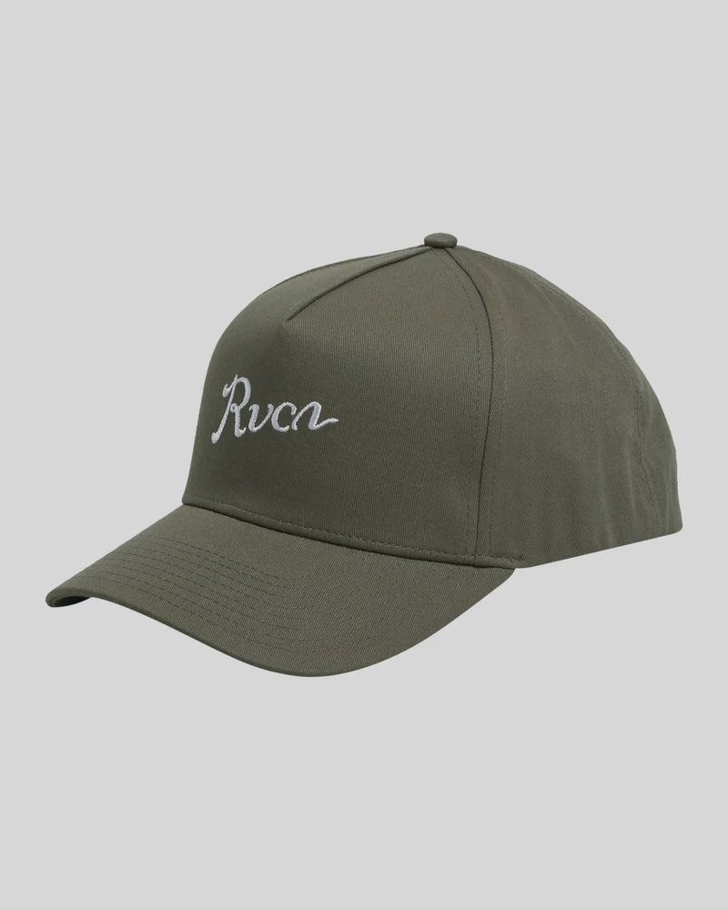 RVCA MENS ALLEY SCRIPT PINCHED SNAPBACK CAP - JADE