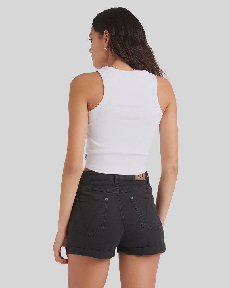 RVCA LADIES SHOW UP DENIM SHORT - WASHED BLACK