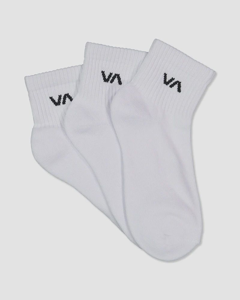 RVCA LADIES VA MINI CREW SOCK - WHITE