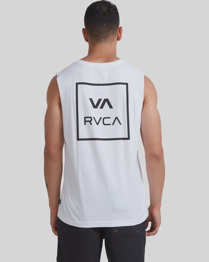 RVCA MENS VA ALL THE WAYS MUSCLE  - WHITE