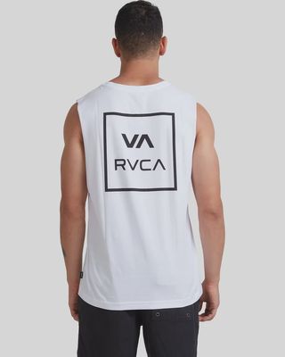 RVCA MENS VA ALL THE WAYS MUSCLE  - WHITE