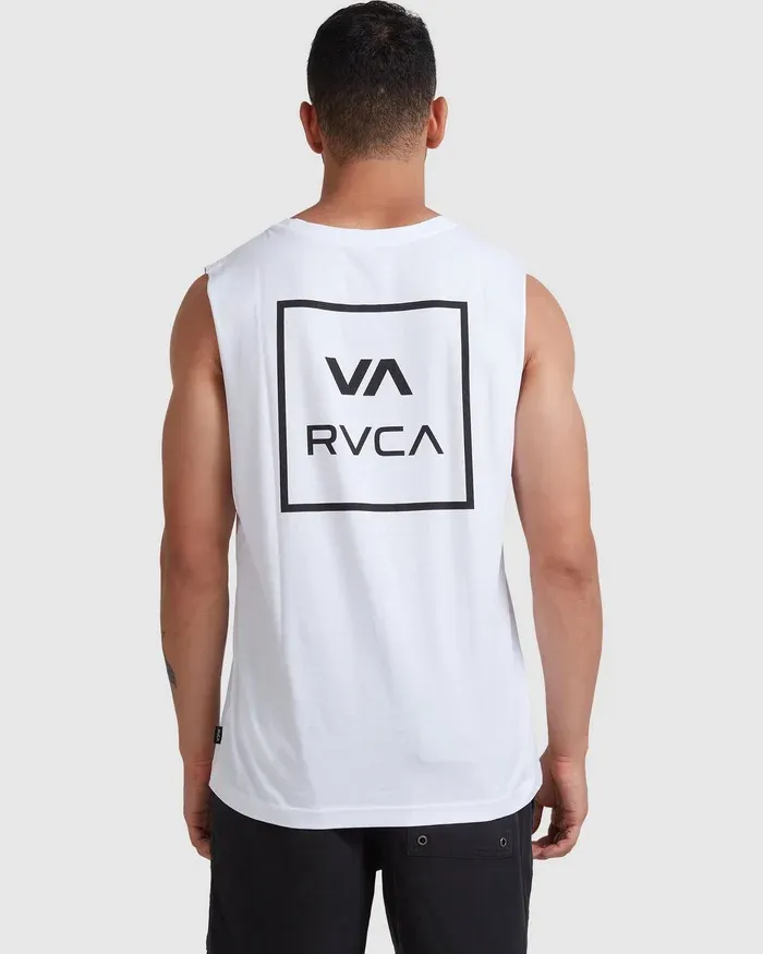 RVCA MENS VA ALL THE WAYS MUSCLE  - WHITE