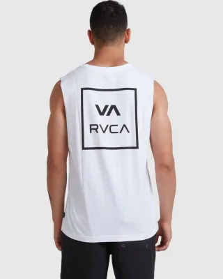 RVCA MENS VA ALL THE WAYS MUSCLE  - WHITE