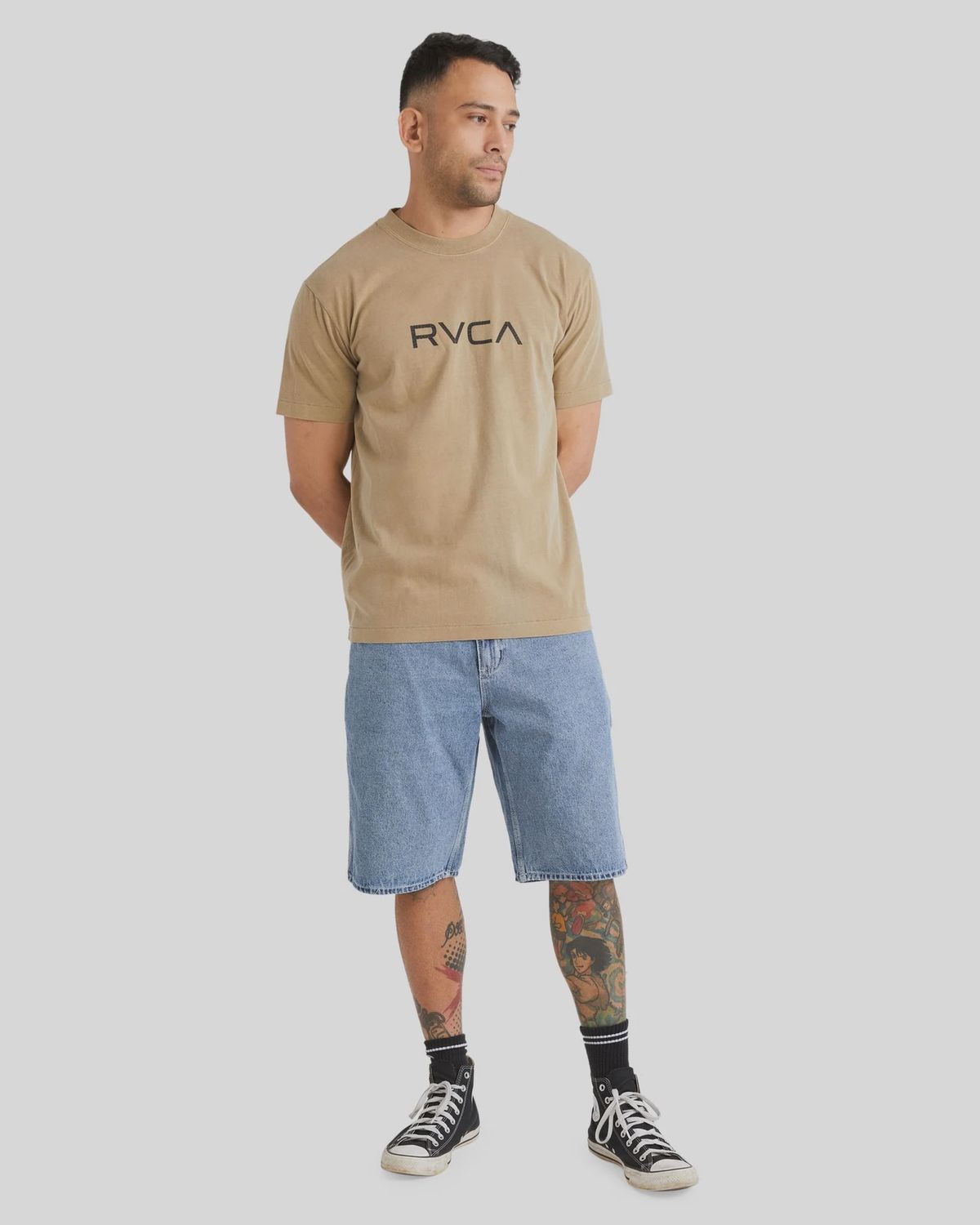 RVCA MENS AMERICANA DENIM SHORT - BROKEN BLUE WASH