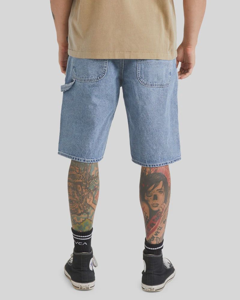 RVCA MENS AMERICANA DENIM SHORT - BROKEN BLUE WASH