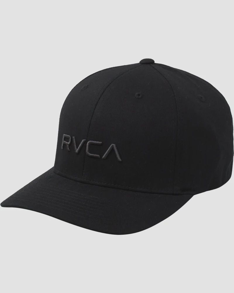 RVCA MENS RVCA FLEX FIT HAT - BLACK
