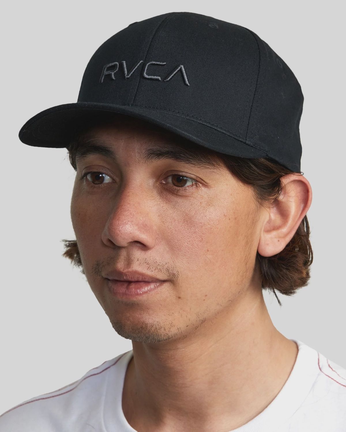 RVCA MENS RVCA FLEX FIT HAT - BLACK