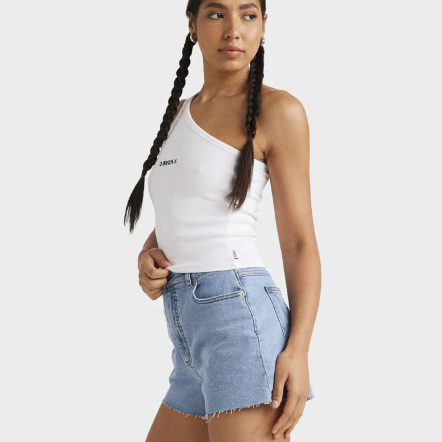 RVCA LADIES ASYM TANK - WHITE