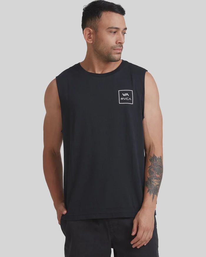 RVCA MENS VA ALL THE WAYS MUSCLE - BLACK